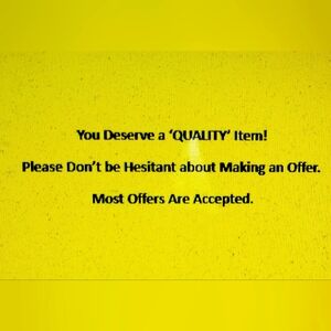 Please Make an Offer to Enjoy This Item